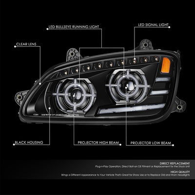 Full LED DRL Sequential Headlights <br>08-17 Kenworth T660