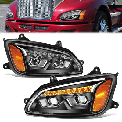 Full LED Sequential Chasing Projector Headlights <br>08-17 Kenworth T660