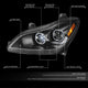 LED DRL Halo Ring Projector Headlighs Black <br>22-25 Kenworth T680 Next Gen