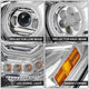 LED DRL Halo Ring Projector Headlighs Chrome <br>22- 25 Kenworth T680 Next Gen