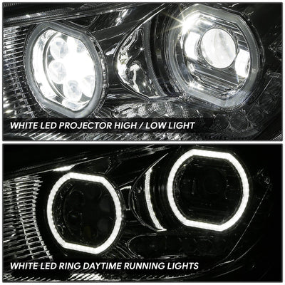 LED DRL Halo Ring Projector Headlighs Chrome <br>22- 25 Kenworth T680 Next Gen