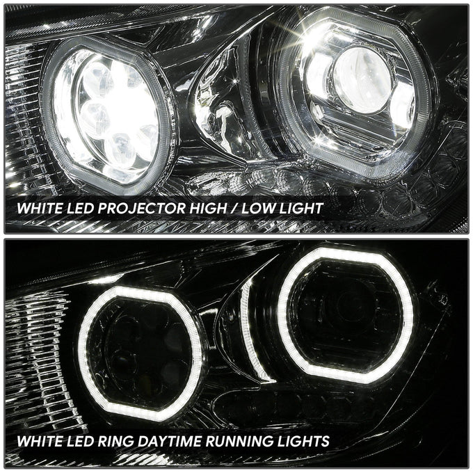 LED DRL Halo Ring Projector Headlighs Chrome <br>22- 25 Kenworth T680 Next Gen