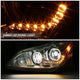 LED DRL Halo Ring Projector Headlighs Chrome <br>22- 25 Kenworth T680 Next Gen