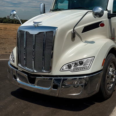 LED DRL Switchback Sequential Projector Headlights <br> 13-20 Peterbilt 579, 11-18 587