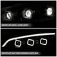LED DRL Sequential Signal Black Projector Headlight <br>22-25 Peterbilt 579