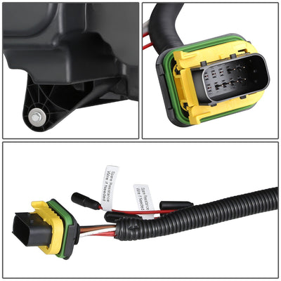 LED DRL Sequential Signal Black Projector Headlight <br>22-25 Peterbilt 579