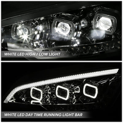 Full LED Sequentail Signal Projector Headlights Chrome <br>22-25 Peterbilt 579