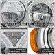 Full LED Sequential Chasing Projector Headlights <br>81-88 Peterbilt 359, 87-07 379, 08-21 389