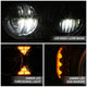 Full LED Sequential Chasing Projector Headlights <br>81-88 Peterbilt 359, 87-07 379, 08-21 389