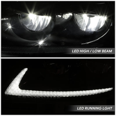 Full LED Black Amber Headlights <br>02-15 International 4100, 4200, 4300
