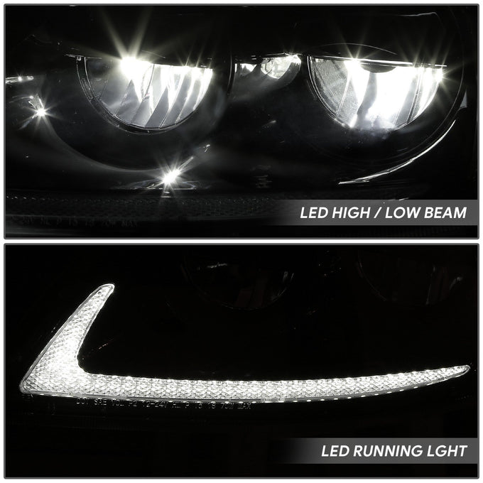 Full LED Black Amber Headlights <br>02-15 International 4100, 4200, 4300