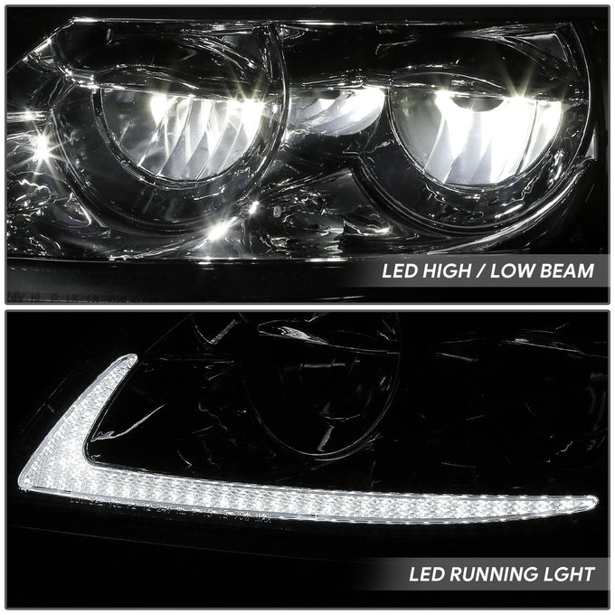 Full LED Chrome Amber Headlights <br>02-15 International 4100, 4200, 4300