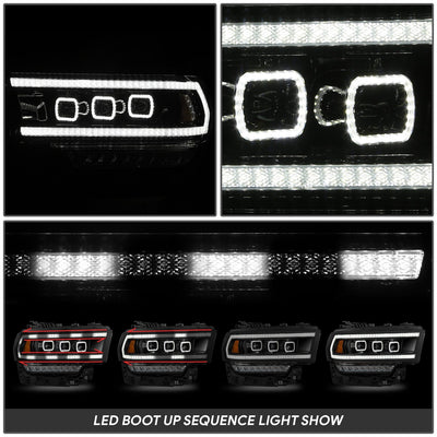 Full LED DRL Sequential Headlights <br>19-24 Ram 2500 3500 4500 5500