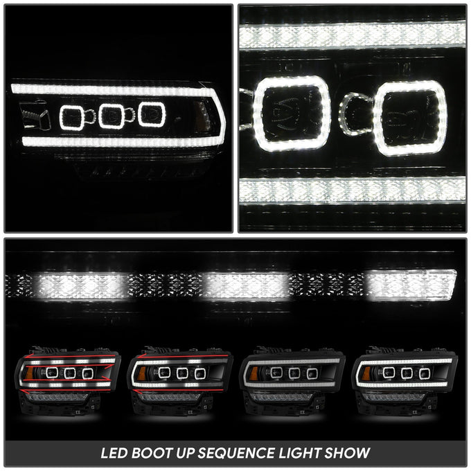 Full LED DRL Sequential Headlights <br>19-24 Ram 2500 3500 4500 5500