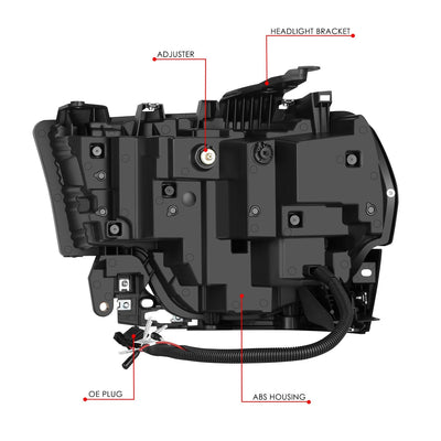 Full LED DRL Sequential Headlights <br>19-24 Ram 2500 3500 4500 5500