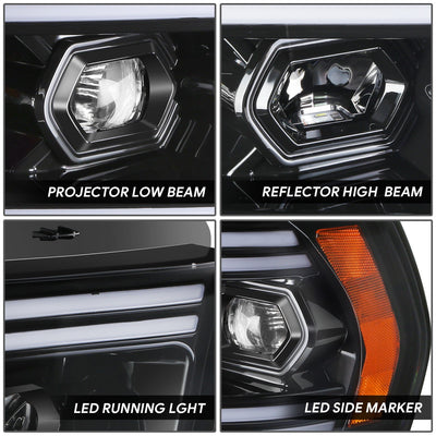 Full LED DRL Sequential Projector Headlights <br>19-24 Ram 2500 3500 4500 5500