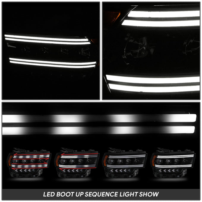 Full LED DRL Sequential Projector Headlights <br>19-24 Ram 2500 3500 4500 5500