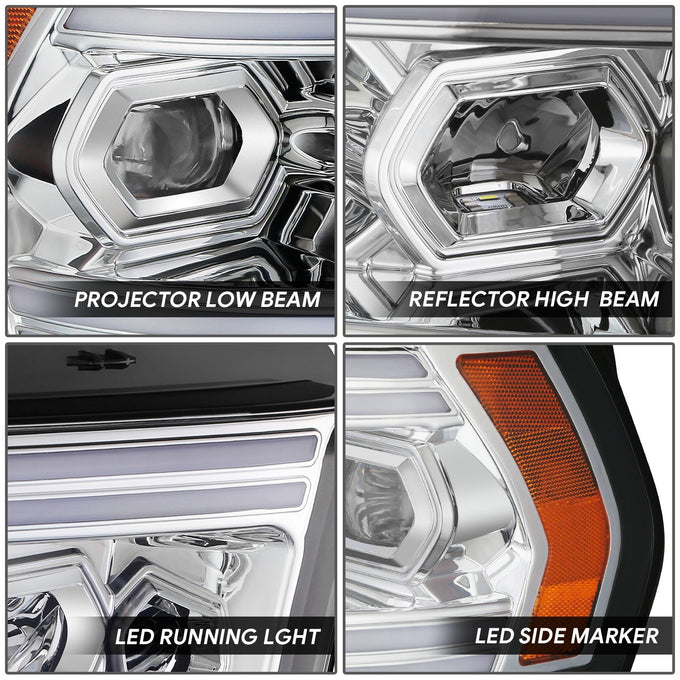 Full LED DRL Sequential Projector Headlights <br>19-24 Ram 2500 3500 4500 5500