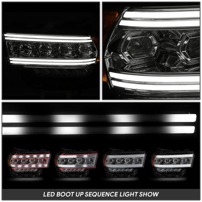 Full LED DRL Sequential Projector Headlights <br>19-24 Ram 2500 3500 4500 5500