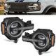 Black Housing Amber/White LED Switch Back Headlights<br>21-26 Ford Bronco