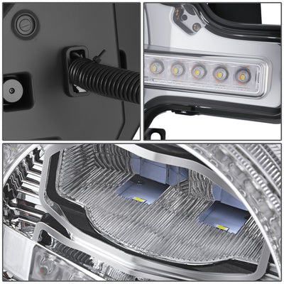 Chrome Housing Amber/White LED Switch Back Headlights<br>21-26 Ford Bronco