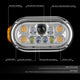Full LED DRL Halo Ring Projector Headlight <br>67-87 Peterbilt 359