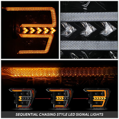 Sequential Chasing LED Projector Headlights <br>21-23 Ford F-150