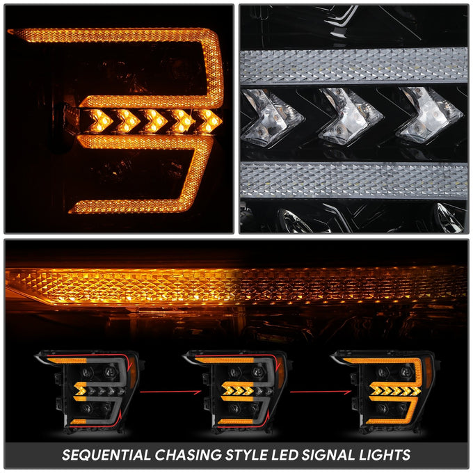Sequential Chasing LED Projector Headlights <br>21-23 Ford F-150