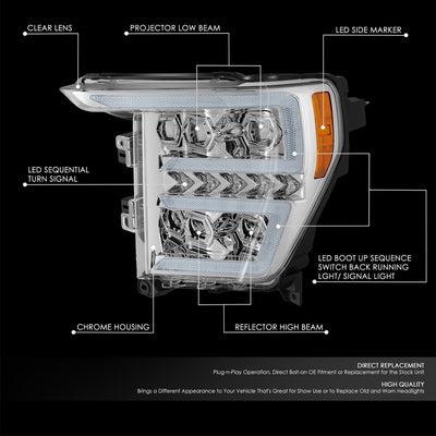 Sequential Chasing LED Projector Headlights <br>21-23 Ford F-150
