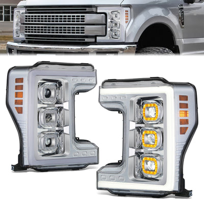 Full LED Sequential Chasing Projector Headlights <br>17-19 Ford F-250, F-350 Super Duty