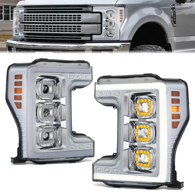 Full LED Sequential Chasing Projector Headlights <br>17-19 Ford F-250, F-350 Super Duty