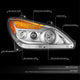 Chrome Amber Full LED Projector Headlight Lamps <br>22-25 Kenworth T680 Next Gen