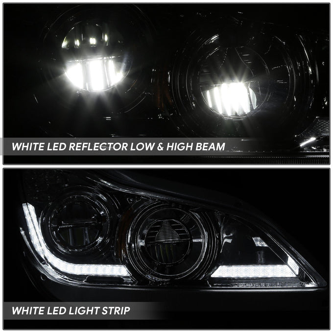 Chrome Pair L+R LED DRL Turn Signal Headligths <br>22-25 Kenworth T680 Next Gen