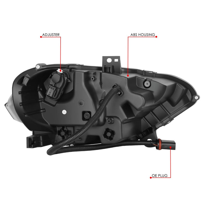 Full White LED Projector Halo Rings Headlights <br>18-23 Ford Mustang