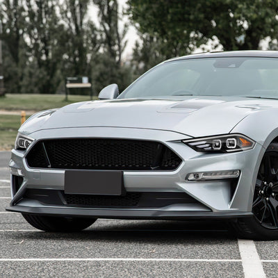 Full White LED Projector Halo Rings Headlights <br>18-23 Ford Mustang