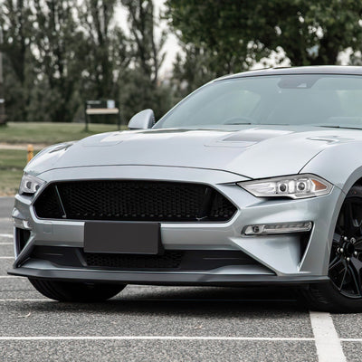 Full White LED Projector Halo Rings Headlights <br>18-23 Ford Mustang