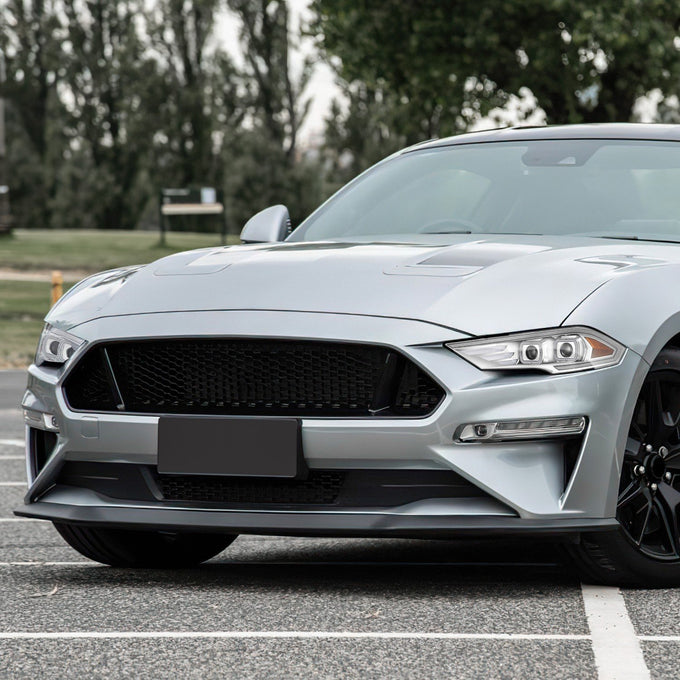 Full White LED Projector Halo Rings Headlights <br>18-23 Ford Mustang