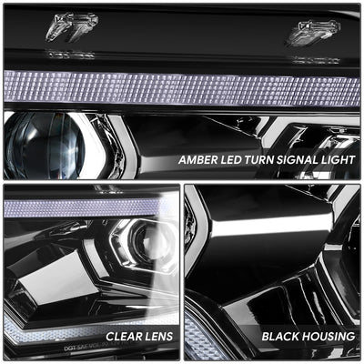 Black Housing Full LED Headlights w/Turn Signal Light <br>19-24 Ram 1500