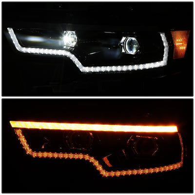Black Housing Full LED Headlights w/Turn Signal Light <br>19-24 Ram 1500
