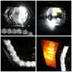 Black Housing Full LED Headlights w/Turn Signal Light <br>19-24 Ram 1500