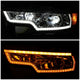 Chrome Housing Full White LED Headlights w/Side Marker<br>19-24 Ram 1500
