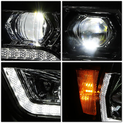 Chrome Housing Full White LED Headlights w/Side Marker<br>19-24 Ram 1500