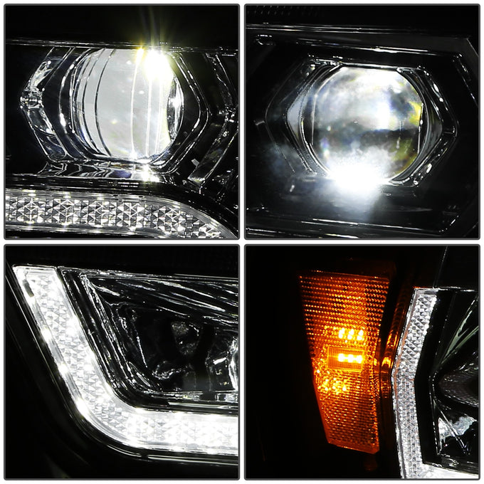 Chrome Housing Full White LED Headlights w/Side Marker<br>19-24 Ram 1500