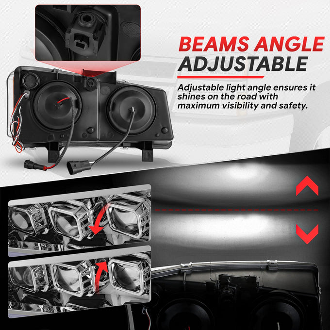 Start-Up DRL LED Sequential Projector Headlights <br> 03-07 Chevy Silverado Avalance 1500-3500HD Classic