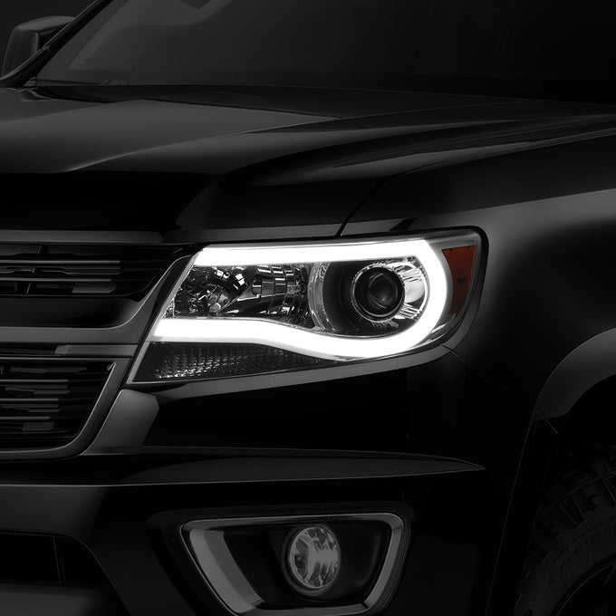 LED DRL Projector Headlights <br> 15-23 Chevy Colorado