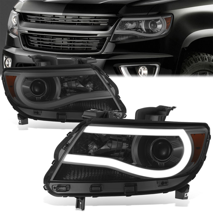 LED DRL Projector Headlights <br> 15-23 Chevy Colorado
