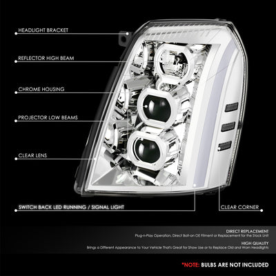 LED Switchback Headlights <br>07-14 Cadillac Escalade ESV, EXT