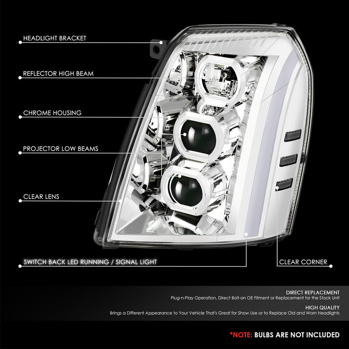 LED Switchback Headlights <br>07-14 Cadillac Escalade ESV, EXT