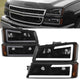 LED DRL Headlights<br>03-06 Chevy Avalanche Silverado 1500-3500 / HD