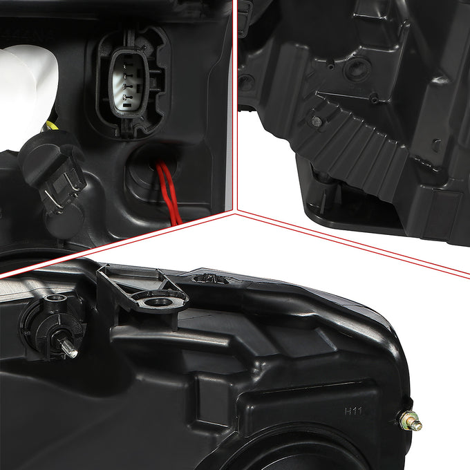 LED DRL Sequential Projector Headlights <br> 18-20 Ford F-150